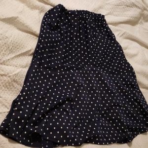 Navy Blue polka dot ruffle skirt
